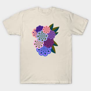 Flower Bouquet pink, purple, blue T-Shirt